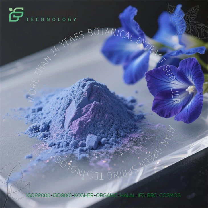 Premium Butterfly Pea Flower Extract Powder | 100% Water-Soluble | Natural Blue Food Coloring | Rich in Anthocyanins & Antioxidants | Non-GMO, ISO/Halal/Kosher Certified
