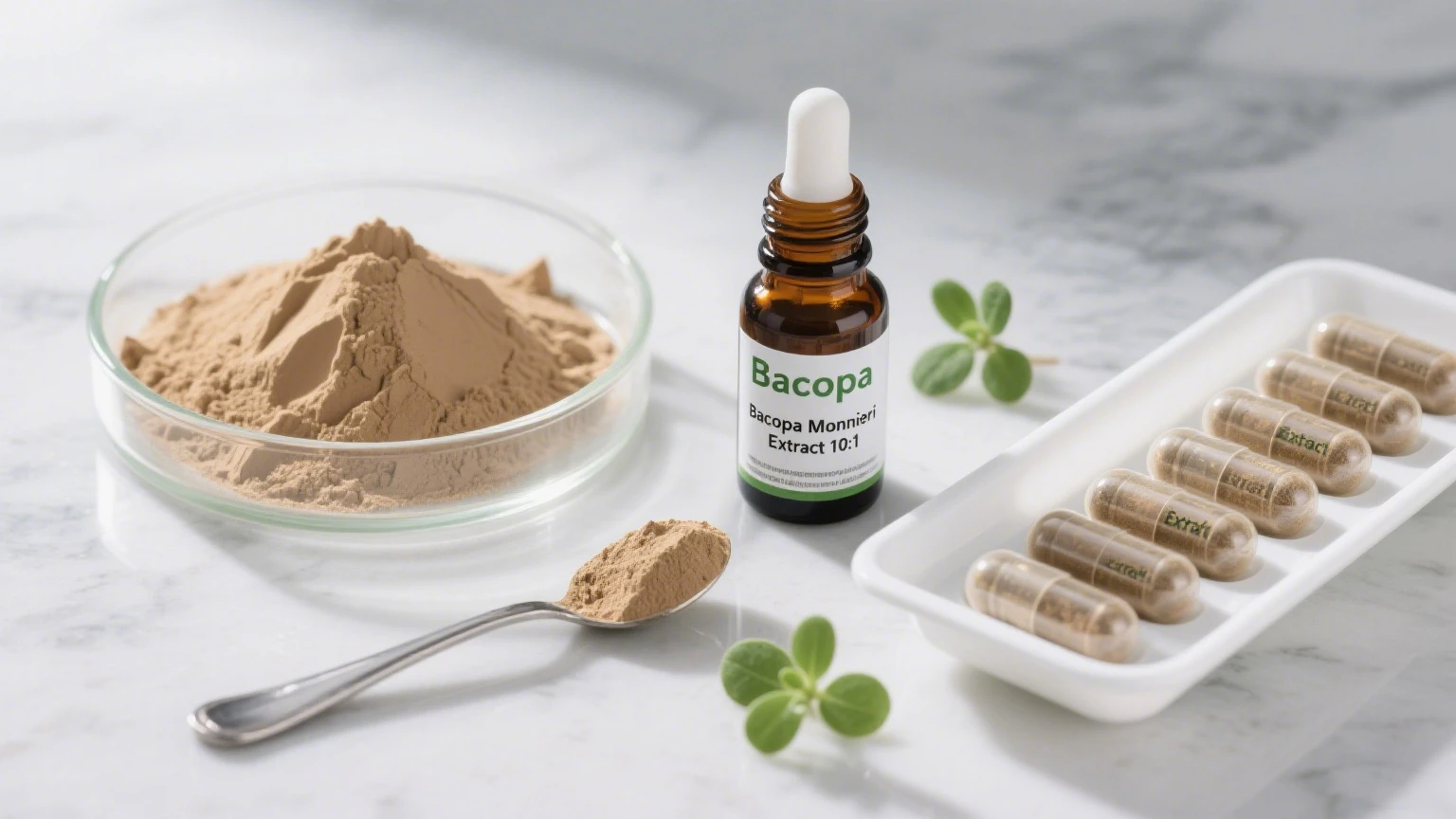 Bacopa-Monniera-Extract-Used-in-Dietary-Supplement-Capsules-and-Brain-Health-Powder-Blends Bacopa-Monniera-Extract-Used-in-Dietary-Supplement-Capsules-and-Brain-Health-Powder-Blends
